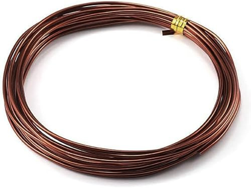 20m Basteldraht 0.8mm, Aluminium Craft Draht Blumendraht Aluminiumdraht Dekodraht Bindedraht für Blumengestecke, DIY Handwerk Dekorieren Schmuck Kranzherstellung, Schmuckdraht zum Basteln,Bronze