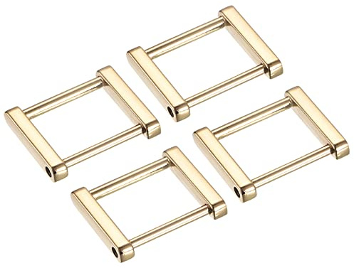 sourcing map Anneaux Manille Sac Sangle, 4Pcs 35mm Métal Visser Remplace Boucles pour Cuir Sac Artisanat Bricolage Accessoires, Doré