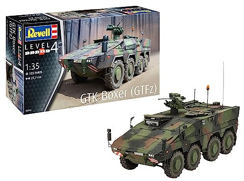 Revell Modellbausatz I GTK Boxer GTFz I Detailreicher Level 4 Militärbausatz I 223 Teile I Maßstab 1:35 I für Kinder und Erwachsene ab 12 Jahren