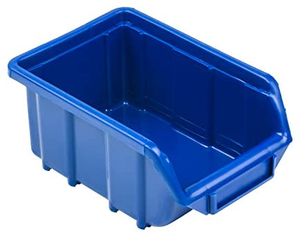 botle 100 Stck Sortierboxen Lagerboxen Stapelboxen Werkstatt Stapelkisten Sichtlagerkasten Eco Box Blau 17x11,5x7,5cm Sortierkasten