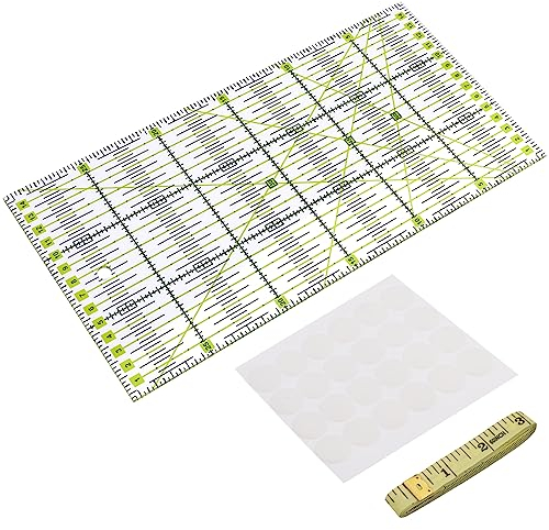 Namner Schneiderlineal, Lineal 15x30 cm, Nählineal, Nähzubehör, Nähen Zubehör, Schneidelineal, für Handmaß Nähen (Gelb - 15 * 30)