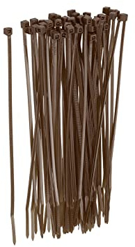 Rebower Cable Zip Ties Nylon Cable Wraps, [for Home, Garage and Daily Use] - 6x0.1 Inch/Brown / 120Pcs