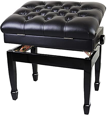 GGZONE Tabouret de Piano Banc de Piano Réglable en Hauteur avec Compartiment de Rangement de Musique Banc de Clavier Simple avec Pieds en Fer à Cheval,Hauteur: 50~60CM Beautiful Scenery