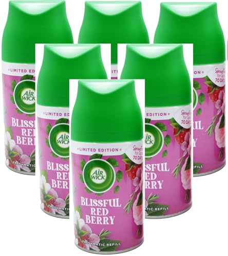 6 x Air Wick Freshmatic Max automatisk spraypåfyllning 250 ml - Blissful Red Berry