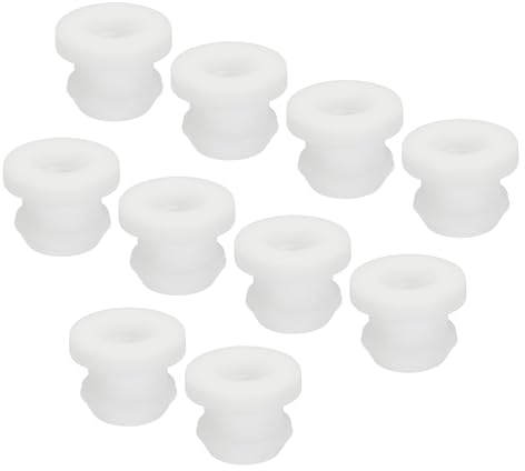 QUARKZMAN 10uds Presión Goma Ojal Tapón Montaje Diámetro 8mm ID 5,5mm Sello Anti-rayones para Eléctrico Caja Cable Tubo Blanco