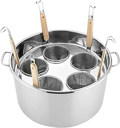 Pentole, Pentole con Inserto per cuocipasta, Pentola per Pasta a 3/4/5 Fori con cestello colino Inserito, Pentola con Coperchio, Set cuocipasta per Utensili da Cucina per ristorant
