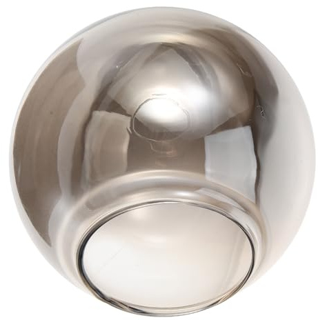 Uonlytech Abat-Jour Globe en Verre de Remplacement pour Luminaire - Trou D'ouverture 70 Mm, Gris, pour Lustre Suspension 13 Cm
