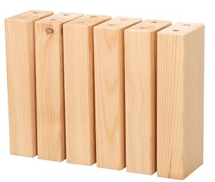 Gigapur G56 Möbelfuß-Set (6 Stück) – 36 cm Komforthöhe & Stauraum, für Einzelbett zum Nachrüsten