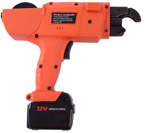 Bewehrungsverbinder, Automatisch Handheld Handumreifungsgerät, Elektrische Rebar Bindemaschine, 6mm-25mm Rebar Tier Bindemaschine, mit 2 Lithium, für Konstruktionen
