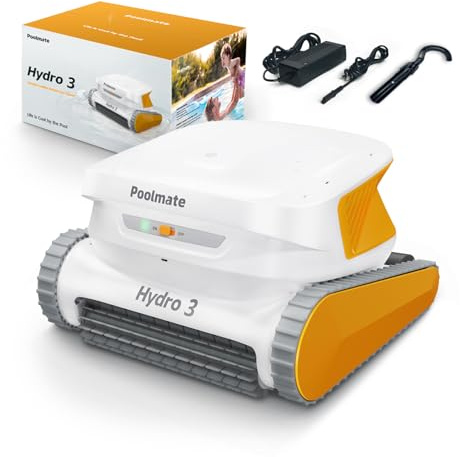 Chasing Hydro 3 - Limpiador robótico de piscinas subterráneas y subterráneas, aspiradora inalámbrica de 150 W, tiempo de funcionamiento máximo de 200 minutos, cesta de filtro de 4.1 L, limpieza