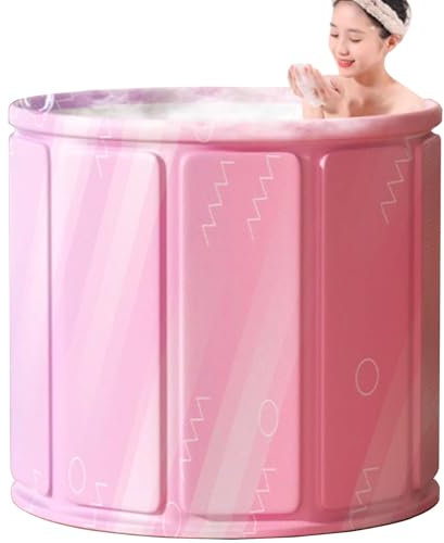 Haiyusm Tragbare Faltbare Badewanne für Erwachsene - Mobile Eisbadewanne für Dusche, Freistehende Heiße Wanne, Ideal für Kleines Badezimmer (70cm, Greener)