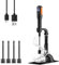 Rechargeable Resin Mixer with Stand | 3 Speeds Control | Timed Stop Function | 4 Electric Stirrer Paddles for Epoxy Resin, Silicone, Paint Mixing, Soap Making, Resin Tools, DIY Crafts (Black)