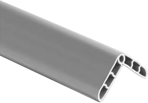 TRUHUI Paraspigoli da parete in gomma colorata, striscia anti-collisione, autoadesiva, protezione per bordi e angoli di sicurezza, protezione colorata a prova di bambino, lunghezza 1 m, grigio