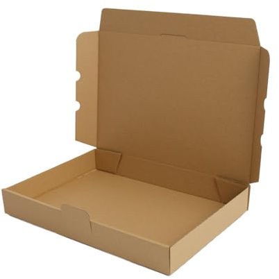 Versandkartons DHL Kleinpaket oder DP Maxibrief Karton Verpackung | Menge wählbar | Hansepack24 (350 x 250 x 80 mm Braun, 50 Stück)