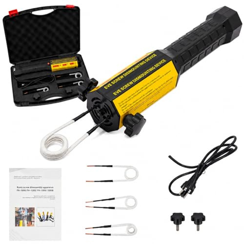 Radiateur à induction de voiture avec 3 bobines, 1000 W, chauffage à induction avec LED, appareil de chauffage à induction pour enlever les vis rouillées, outil de retrait des boulons à la main