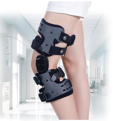 Unloader Kniebandage für Arthrose & Arthritis Schmerzlinderung, mediale seitliche Unterstützung für Knochen bei Knochenschmerzen, verstellbares Scharnierdesign für Männer und Frauen