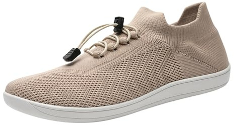 Generisch Women's Hands-Free Slip-ins Walk Trainers Sports Shoes Black Breathable Walking Shoes Outdoor Shoes, khaki, 6 UK