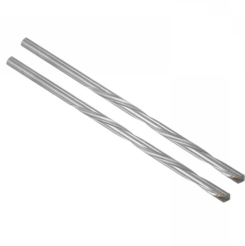 ROWORKX 2Pcs 8mm x 200mm Extra Long HSS Twist Drill Bits - Straight Shank Spiral Drill Bits for Wood, Metal, Aluminium, Plastic