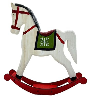 Decoración de mesa de Navidad con caballo balancín, decoración de Navidad para regalos de fiesta de festivales