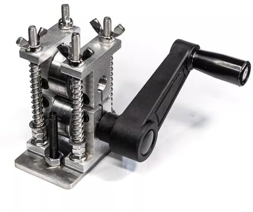 Strumento di Pressa per Gioielli Manuale, Macchina per Pressatura di Fili in Argento E Rame Fai da Te Artigianale, in Acciaio Inossidabile, Spessore Regolabile, per La Pressatura di Oro Argento