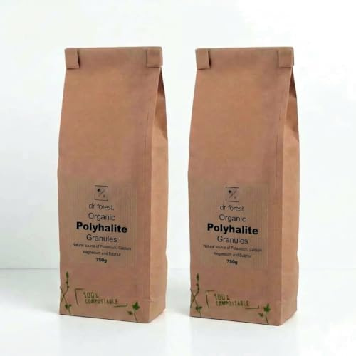 Dr Forest Polyhalite Fertiliser 14% K2O - Yorkshire Mineral Potash with Calcium, Magnesium and Sulphur - Chloride-Free 4-in-1 Plant Food - Approved for Organic Use - Handmade in Stockport