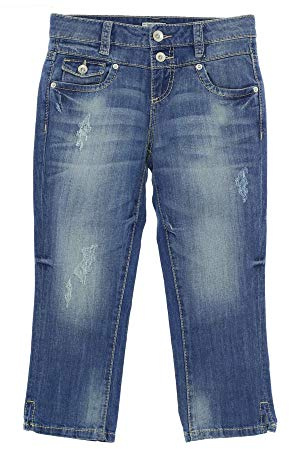 TOM TAILOR Caprijeans Jeans Alexa Slim Damen Stretch, Farbe:blau, Hosengrößen:W26