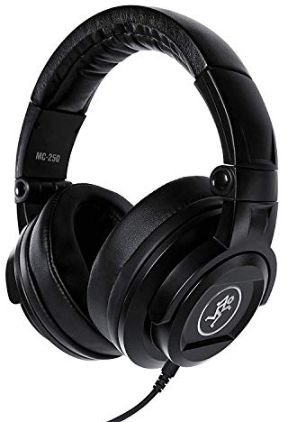Mackie MC-250 Professional Over-Ear Closed-Back Headphones With 50mm Transducers for Studio Monitoring, DJs, Content Creation and Home Listening