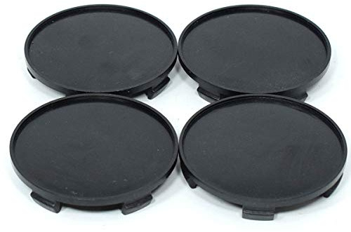 MGF 4 x Universal Schwarz Auto Felgendeckel Nabendeckel Set ohne Logo Plain Emblem 60/55 mm