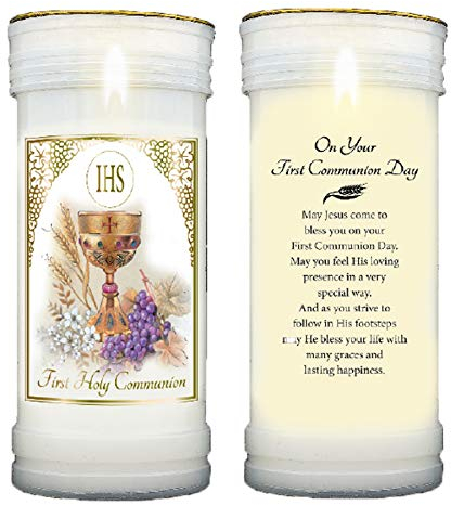 Widdle Celebrations Pillar Candle and Holder First Holy Communion Keepsake Gift 6908