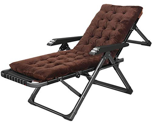 LHNLY-Liegen Braun Relaxsessel mit Massagefunktion Metall Gestell Relaxliegen Klappbar für Wohnzimmer Balkon | Liegestühle Liegestuhl Bürostuhl Liegender | Recliner Armchair Comfort Gartenmöbel