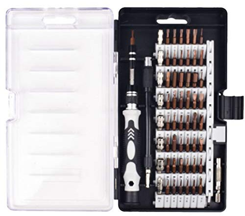 LaoZan 61 In 1 Screwdriver Set Precision Magnetic Small Screwdriver Kit Accessory Set for Laptop PC Watch Glasses Electronics Mini Hand Work Repair Tools (Black,20.5 * 13 * 2.7cm)