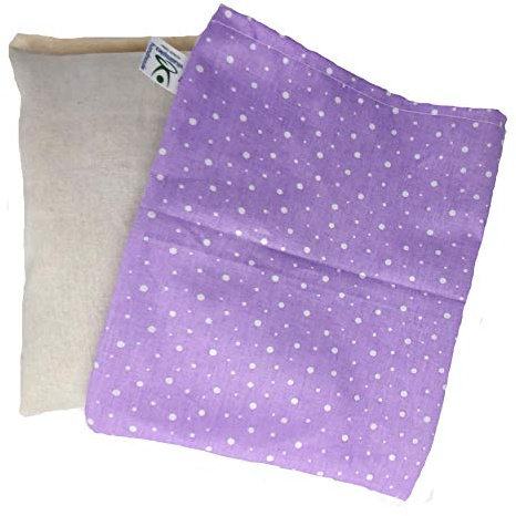 VITASIMPLEX Lavendelkissen mit Bezug, Motiv 507 (lila mit Punkte) 24 cm x 20 cm mit echtem Französischen Lavendel aus der Provence