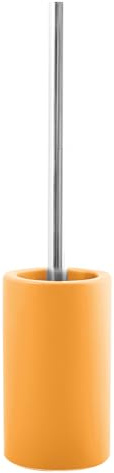 Spirella Tube Bürste Toilettenbürste Klobürste WC Garnitur aus Porzellan matt gelb, Edelstahl, Yellow, Unique