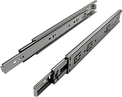 EVOTRADE Paire de rails coulissants H45 à billes avec fermeture standard – rails de tiroir avec extraction totale – charge 50 kg (450 mm)