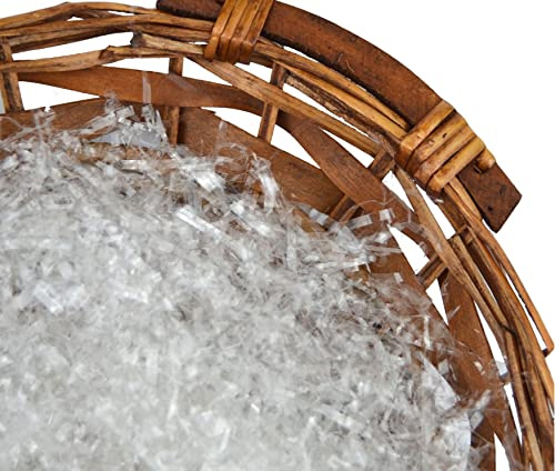 VIRSUS Trucioli Trasparenti per Cesti 1kg, Paglia Sintetica per Confezioni Natalizie, Pasquali, Cesti Regalo, Paglietta da riempimento per Imballo
