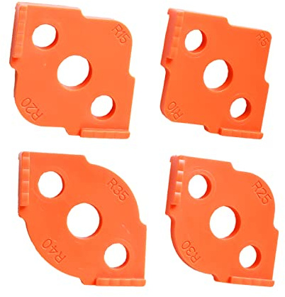 Radius Jig Router Templates, Corner Routing Templates for Woodworking, High Hardness ABS + CNC Jig Radius Corners R5 R10 R15 R20 R25 R30 R35 R40 (4 Stück)