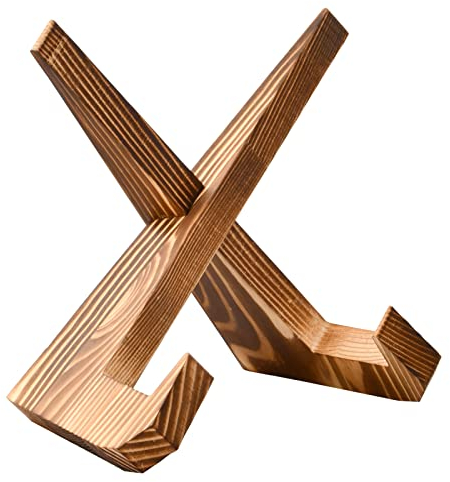 Kochbuchhalter Holz, Buchständer Zusammenbaubar, Buchhalter Leseständer Vintage, Buchständer Holz für Schallplatten, Gemälde, Fotoalben