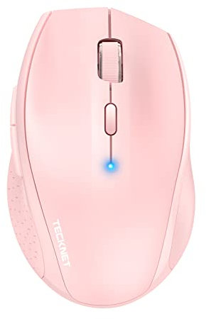 TECKNET Bluetooth Mouse - 4800 DPI Wireless, Ergonomic Portable Mouse for Laptop & Computer - 6 Adjustable DPI, 24 Month Battery Life