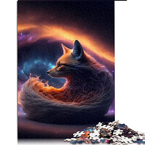 1000 Teile Puzzle Tier Fuchs Puzzle für Kinder Holzpuzzle Lernspiele für Erwachsene und Kinder (Größe 50x75cm)