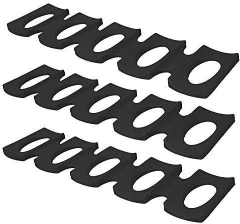 GERUI 3 Botelleros para Nevera de Silicona, Plegable, Color Negro