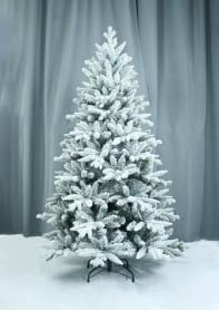 Fesjoy Albero di Natale artificiale (nuovo di zecca), rami fedeli con decorazione della neve, vero abete