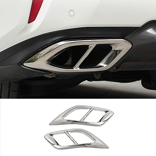 KELEIMAI Car Accessories Fit For Lexus RX350 RX450h 2016 2017 2018 2019 2020 2021 2022 Chrome Exhaust Muffler Pipe Tip Modling Cover Trims Stainless Steel 2 PCS