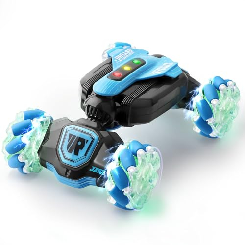 Ferngesteuertes Auto RC Stunt Car Handgesteuertes: 2.4GHz 4WD Drift Car Handsteuerung Gestenerkennung Off Road Twist Car 360 Drehung Crawler 2 Akku Musik Geschenk Junge Mädchen ab 6 7 8 10 11 12 Jahre