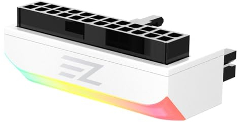 Lisher 1 5 V Synchronis¨¦ 24 Broches Tournant en-T¨ºte Carte M¨¨re D'Ordinateur 24P ¨¤ 90 ¡ã Connecteur Adaptateur D'Alignement de Tour Alimentation ATX, B