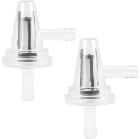 GIONAR 2 filtri benzina moto snowmobile, filtro carburante trasparente in linea 1/4 pollici 6 mm, filtro carburante universale 6 mm, filtro 90 gradi per filtro benzina moto, scooter, ciclomotori, ecc