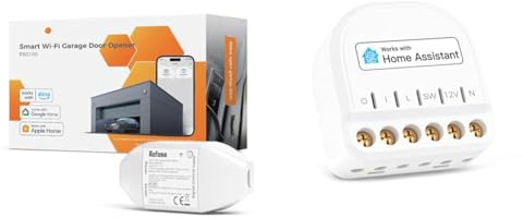 Refoss Smart Garagentoröffner Kompatibel mit Apple HomeKit, Mini WLAN Smart Relais Schalter zur Steuerung der Garagentor mit Home Assistant