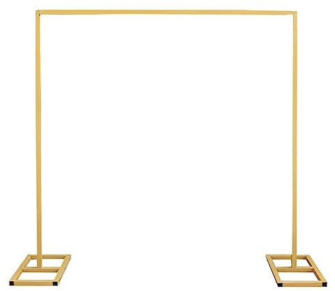 Arche de Jardin, Arche de Mariage carrée avec Bases, Support de Toile de Fond pour Arche de rosiers pour décoration de fête, Arche de Jardin en métal réglable, décorations de Jardin, 200 cm/