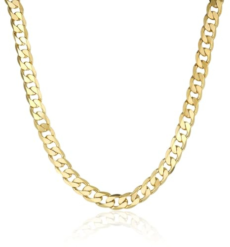 6mm/15mm Gold Cuban Curb Chain Necklace, 20-24 Inch, PVD Gold Plated – Bling King London
