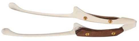 TOPPERFUN Wooden Handle Barbecue Tongs for Japanese BBQ Camping Cooking Tongs for Outdoor Grilling for Serving