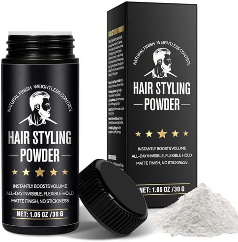 Stylingpulver für Haare - Volumen Puder Haare - Matte Finish, Fettfrei - Für Voluminöse Frisuren wie Pompadour, Quiff - Einfache Anwendung - 30g
